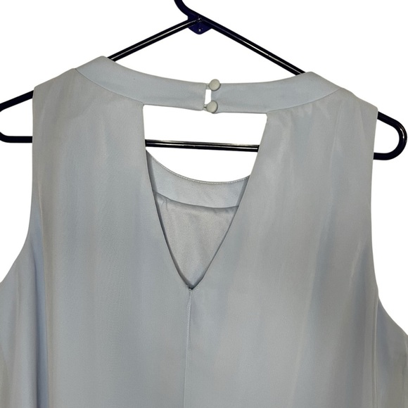 Scarlett Elegant Blue Sleeveless Dress with Beaded Neckline Size 14 Pale Blue - Picture 6 of 9